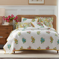 Lily Garden Quilted Sham - White Multi, King,White Multi