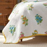 Lily Garden Quilted Sham - White Multi, King,White Multi