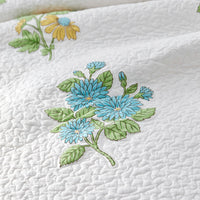 Lily Garden Quilted Sham - White Multi, King,White Multi