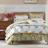 Lily Garden Quilted Sham - White Multi, King,White Multi