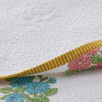Lily Garden Quilted Sham - White Multi, King,White Multi