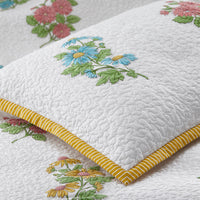 Lily Garden Quilted Sham - White Multi, King,White Multi
