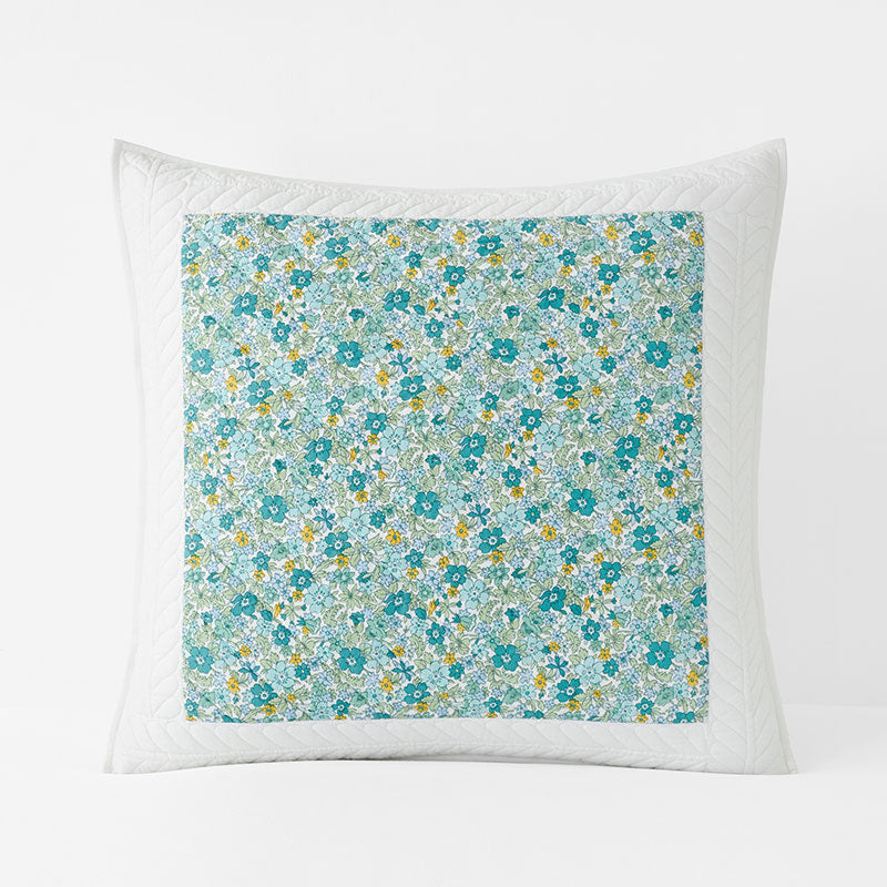 Brenna Patchwork Quilted Sham - White Multi, Euro,White Multi