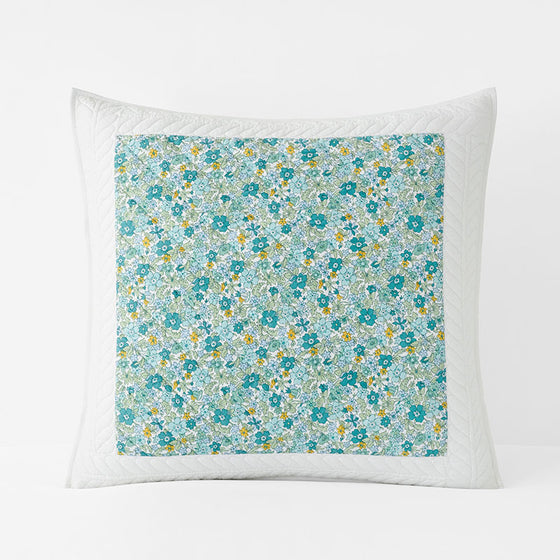 Brenna Patchwork Quilted Sham - White Multi, Euro,White Multi
