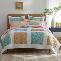 Brenna Patchwork Quilted Sham - White Multi, Standard,White Multi
