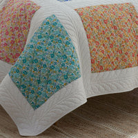 Brenna Patchwork Quilted Sham - White Multi, Standard,White Multi