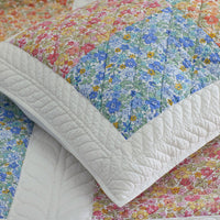 Brenna Patchwork Quilted Sham - White Multi, Standard,White Multi