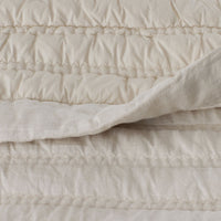 Premium Breathable Washed Linen Solid Quilted Sham - Linen, Standard,Linen