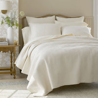 Premium Smooth Cotton Sateen Solid Quilt - Cream, Full/Queen,Cream