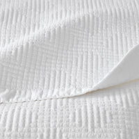 Premium Smooth Cotton Sateen Solid Quilt - White, Full/Queen,White