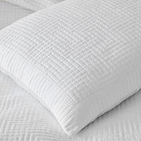 Premium Smooth Cotton Sateen Solid Quilt - White, Full/Queen,White