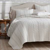 Stripe Quilted Sham - Awning Stripe, Standard,Awning Stripe