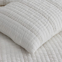 Stripe Quilted Sham - Awning Stripe, Standard,Awning Stripe