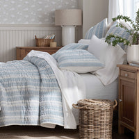 Stripe Quilted Sham - Balanced Stripe, Standard,Balanced Stripe