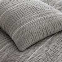 Stripe Quilted Sham - Mirror Stripe, Standard,Mirror Stripe