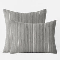 Stripe Quilted Sham - Mirror Stripe, Standard,Mirror Stripe