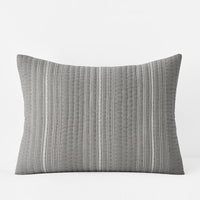 Stripe Quilted Sham - Mirror Stripe, Standard,Mirror Stripe