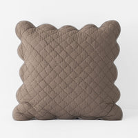Scallop Quilted Sham - Pinecone, Euro,Pinecone