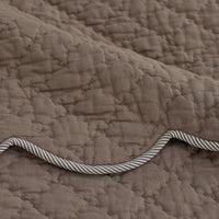 Scallop Quilted Sham - Pinecone, Standard,Pinecone