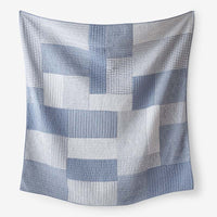 Stripe Block Yarn-Dyed Patchwork Quilt - Blue, Twin/Twin XL,Blue