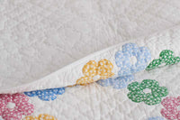 Daisy Patch Quilt - White Multi, Twin/Twin XL,White Multi
