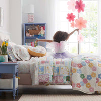 Daisy Patch Quilted Sham - White Multi, Standard,White Multi