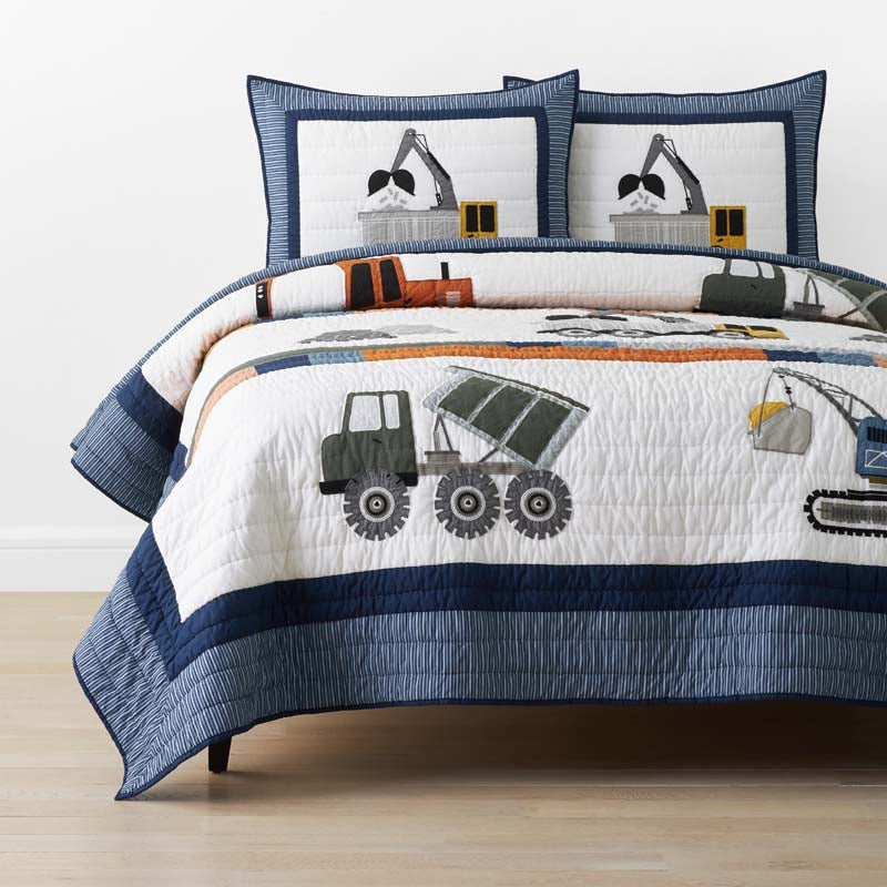 Construction Builders Quilt - Blue Multi, Twin/Twin XL,Blue Multi