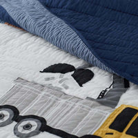 Construction Builders Quilt - Blue Multi, Twin/Twin XL,Blue Multi