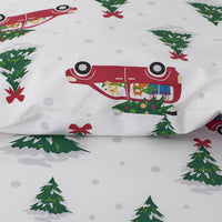 Holiday Print Classic Cool Cotton Percale Pillowcase Set - Holiday Haul, Standard,Holiday Haul