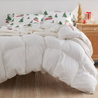 Holiday Print Classic Cool Cotton Percale Duvet Cover - Holiday Haul, Twin/Twin XL,Holiday Haul