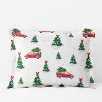 Holiday Print Classic Cool Cotton Percale Sham - Holiday Haul, Standard,Holiday Haul