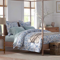 Garden Song Premium Smooth Sateen Duvet Cover - Mint Green, Full/Queen,Mint Green