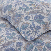 Garden Song Premium Smooth Sateen Duvet Cover - Mint Green, Full/Queen,Mint Green
