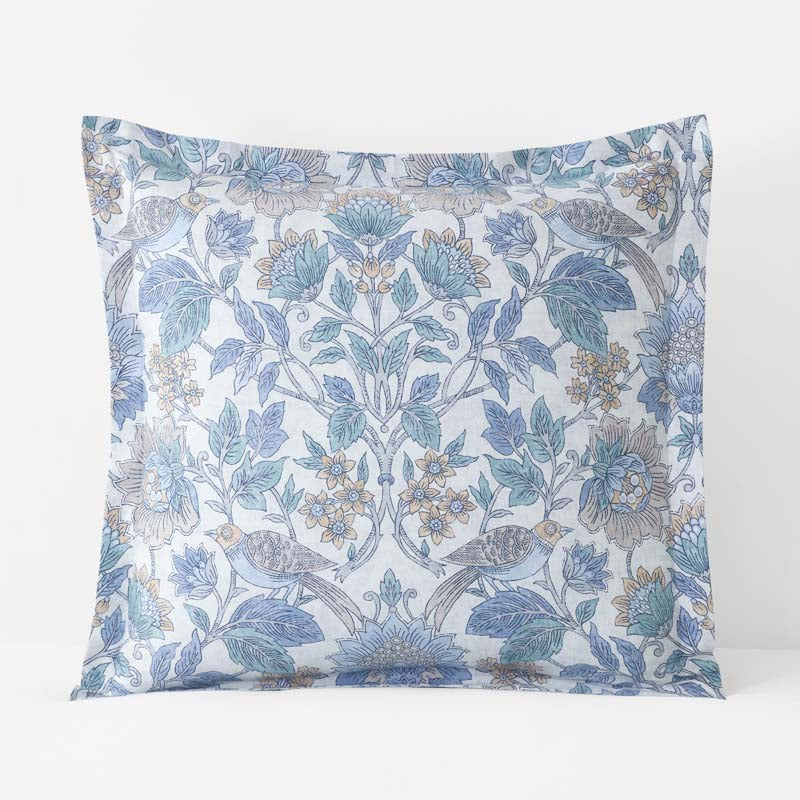 Garden Song Premium Smooth Sateen Sham - Mint Green, Euro,Mint Green
