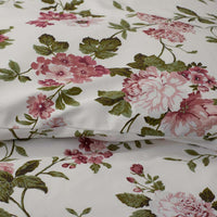 Victorian Bloom Premium Smooth Wrinkle-Free Sateen Flat Bed Sheet - Ivory Multi, Twin/Twin XL,Ivory Multi