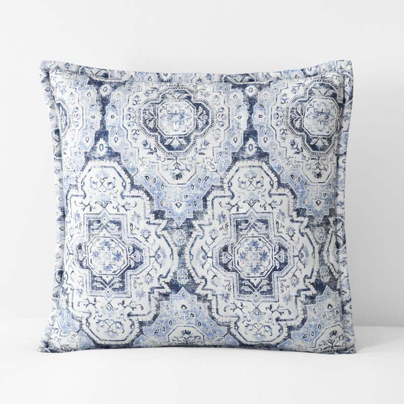Royal Mirage Reversible Quilted Sham - Blue, Euro,Blue
