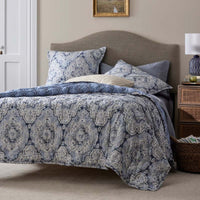 Royal Mirage Reversible Quilted Sham - Blue, Standard,Blue