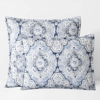Royal Mirage Reversible Quilted Sham - Blue, Standard,Blue
