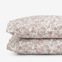 Joyful Floral Classic Smooth Sateen Pillowcase Set - Beige, Standard,Beige