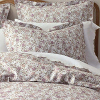 Joyful Floral Classic Smooth Sateen Pillowcase Set - Beige, Standard,Beige
