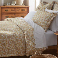 Joyful Floral Classic Smooth Sateen Pillowcase Set - Gold, Standard,Gold