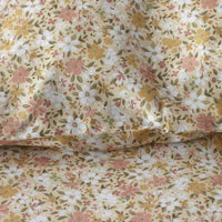 Joyful Floral Classic Smooth Sateen Duvet Cover - Gold, Twin/Twin XL,Gold