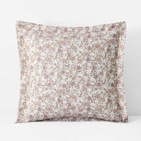 Joyful Floral Classic Smooth Sateen Sham - Beige, Euro,Beige