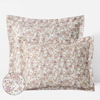 Joyful Floral Classic Smooth Sateen Sham - Beige, Standard,Beige