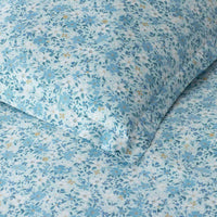 Joyful Floral Classic Smooth Sateen Sham - Blue, Standard,Blue