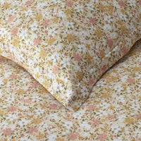 Joyful Floral Classic Smooth Sateen Sham - Gold, Standard,Gold