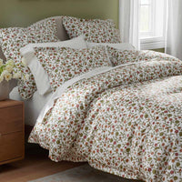 Garden Florals Premium Smooth Wrinkle-Free Sateen Pillowcase Set - Cream Multi, Standard,Cream Multi