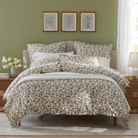 Garden Florals Premium Smooth Wrinkle-Free Sateen Duvet Cover - Cream Multi, Twin/Twin XL,Cream Multi
