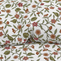 Garden Florals Premium Smooth Wrinkle-Free Sateen Duvet Cover - Cream Multi, Twin/Twin XL,Cream Multi