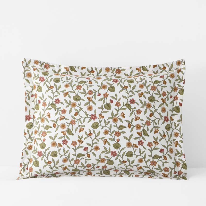 Garden Florals Premium Smooth Wrinkle-Free Sateen Sham - Cream Multi, Standard,Cream Multi